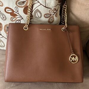 Michael Kors Susannah Large Saffiano Leather Shoulder Bag